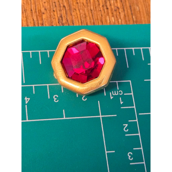 Women's Swarovski Clip Earrings Red Gold - Picture 3 of 9